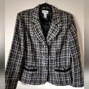 Women's Multi Colored Tweed Blazer